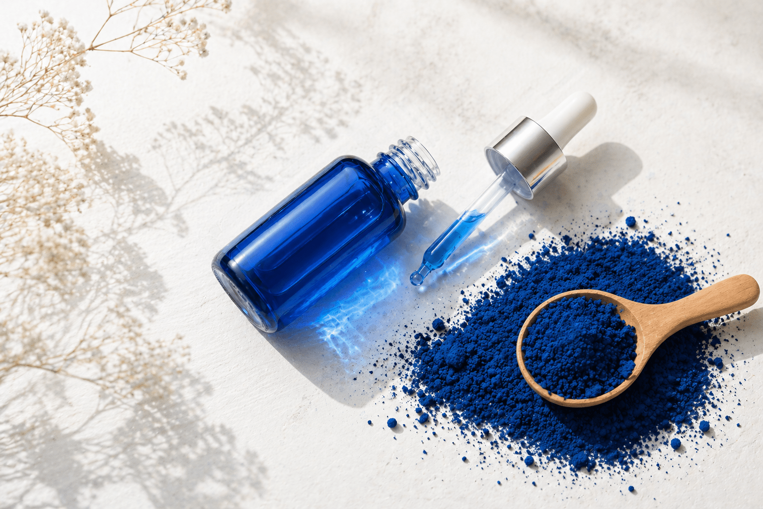 phycocyanin blue pigment extracted from spirulina microalgae